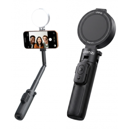 Ulanzi MT40 (T177) - mini statyw, selfie stick z lampą LED do smartfona (magnetyczny uchwyt)
